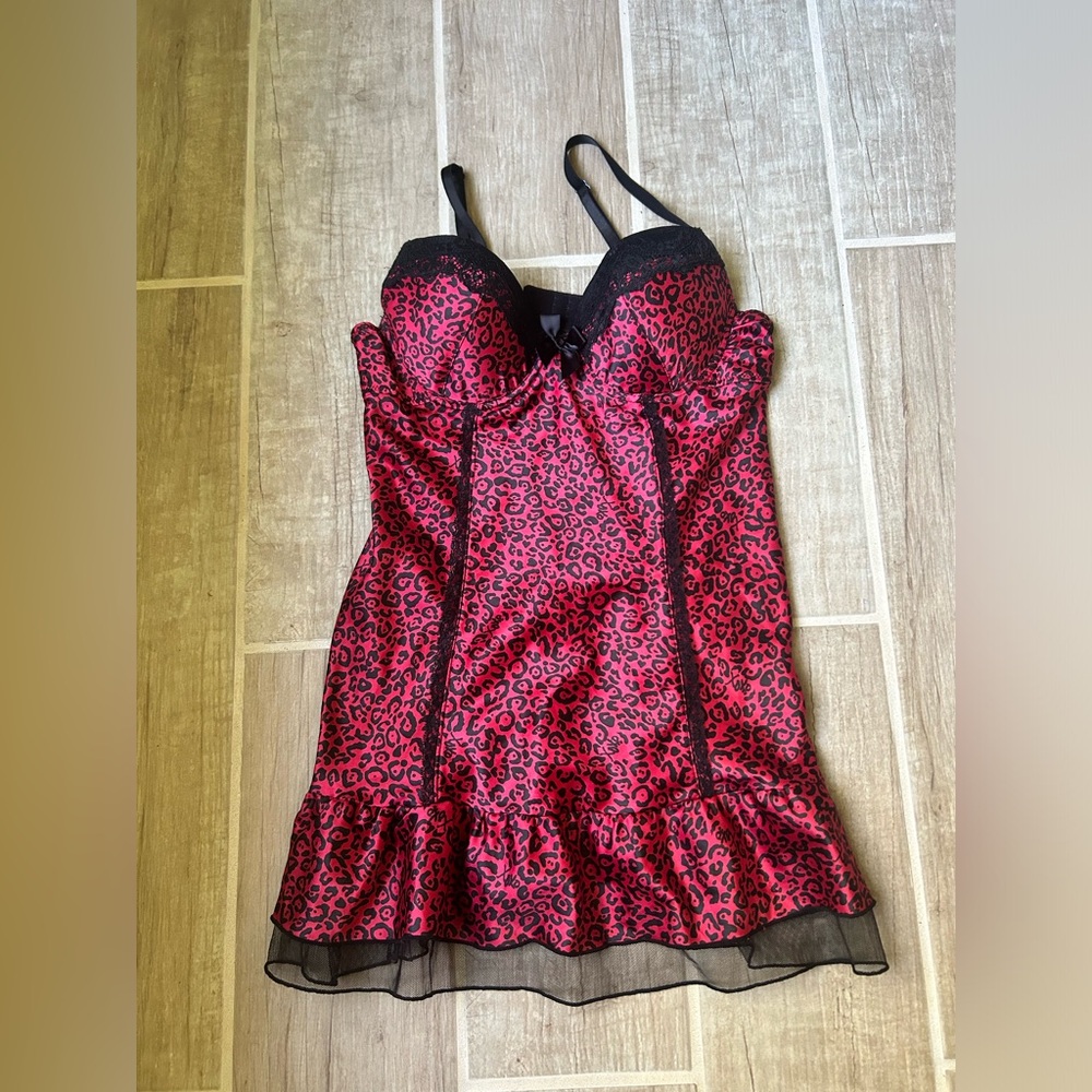 XOXO Size Medium Women’s Black/Red Lingerie one Piece